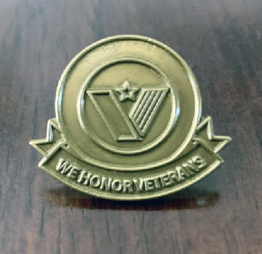 We Honor Veterans Gold Lapel Pin